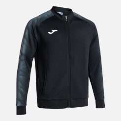 Kurtka z dresu Joma Elite XI. Czarne kurtki sportowe damskie Joma, l, bez wzorów, z dresówki, bez ramiączek, bez kaptura, do biegania. Za 189.99 zł.