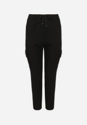 Czarne Spodnie Dresowe Joggery z Kieszeniami Cargo i Gumką w Pasie Naonora. Czarne spodnie sportowe męskie Born2be, l, bez wzorów, z dresówki. Za 54.99 zł.