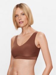 Chantelle Biustonosz top Soft Stretch C16A10 Brązowy. Brązowe biustonosze Chantelle, s, bez wzorów, z syntetyku, bez kołnierzyka, bez ramiączek. Za 139.99 zł.