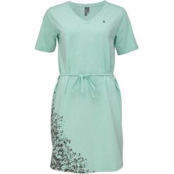 Elegancka letnia sukienka dla kobiet Loap Aurora. Zielone sukienki damskie ZSPORT, do pracy, na lato, l, bez wzorów, biznesowe, bez kołnierzyka, bez ramiączek, sportowe. Za 159.99 zł.