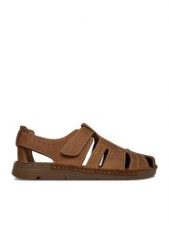 Lasocki Sandały CEO-PILTON-01 MI08 Beżowy. Brązowe sandały męskie Lasocki, bez wzorów, z nubiku, bez zapięcia. Za 149.99 zł.