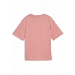 Młodzieżowa koszulka Essentials Boxy PUMA Pink Fruit. Czerwona bluzki damskie Puma, m, bez wzorów, eleganckie, bez kołnierzyka, bez ramiączek. Za 79.00 zł.