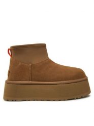 Ugg Śniegowce W Classic Mini Dipper 1168170 Brązowy. Brązowe śniegowce damskie UGG, ze skóry, bez zapięcia. Za 849.99 zł.