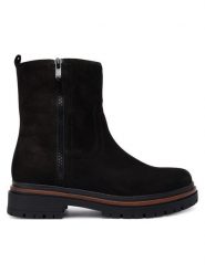 Caprice Botki 9-25401-45 Czarny. Czarne botki damskie Caprice, bez wzorów, z nubiku, bez obcasa, na płaskiej podeszwie, bez zapięcia. Za 589.99 zł.