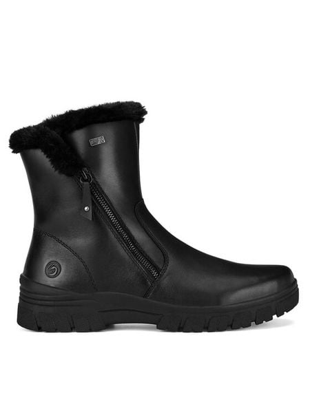 Remonte Botki D0E78-00 Czarny. Czarne botki damskie Remonte, bez wzorów, ze skóry, bez obcasa, na płaskiej podeszwie, bez zapięcia. Za 519.99 zł.