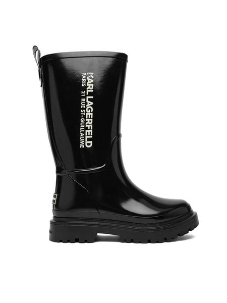 KARL LAGERFELD Kalosze KL47180S Czarny. Czarne kalosze damskie KARL LAGERFELD, bez wzorów, z syntetyku, bez zapięcia. Za 669.99 zł.