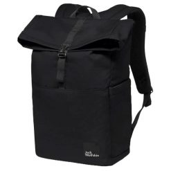 Plecak miejski Jack Wolfskin Island. Czarne plecaki męskie Jack Wolfskin, bez wzorów, z poliesteru. Za 369.99 zł.