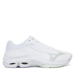 Buty halowe Mizuno. Białe obuwie sportowe damskie Mizuno, bez wzorów, bez zapięcia, mizuno wave. Za 539.99 zł.
