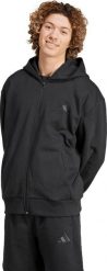 Adidas Bluza męska adidas All Szn Fleece Full-Zip Hoodie czarna IX1249 S. Czarne bluzy męskie Adidas, m, bez wzorów, bez ramiączek, bez kaptura. Za 227.86 zł.