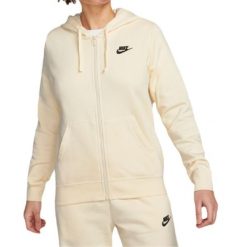 Kobieta>bluza Nike. Białe bluzy damskie Nike, bez wzorów, bez ramiączek, bez kaptura. Za 269.99 zł.