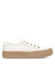 Jenny Fairy Trampki EMMA WSK1576-05 Biały. Białe trampki i tenisówki damskie Jenny Fairy, bez wzorów, z materiału, bez zapięcia. Za 99.99 zł.