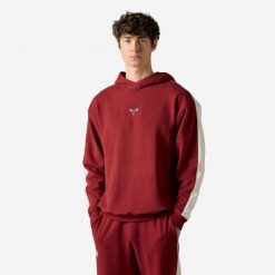 Bluza z kapturem do koszykówki unisex Tarmak NBA Bulls. Czerwone bluzy damskie KIPSTA, l, bez wzorów, z bawełny, biznesowe, bez ramiączek, z kapturem. Za 149.99 zł.