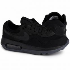 Buty do chodzenia sneakersy sportowe Nike AIR MAX MOTIF BLACK. Czarne obuwie sportowe damskie Nike, bez wzorów, bez zapięcia, trekkingowe, nike air max. W wyprzedaży za 342.85 zł.