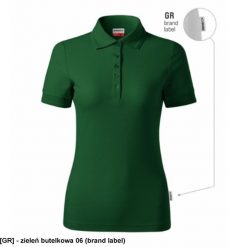 RIMECK - ADLER - Koszulka polo damska, 200 g/m granatowy 02 (brand label) XL. Niebieskie bluzki damskie RIMECK, m, bez wzorów, bez kołnierzyka, bez ramiączek. Za 34.30 zł.