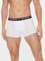 Guess Bokserki U2RF00 KCD31 Biały. Białe bokserki męskie Guess, z aplikacjami, z bawełny. Za 79.99 zł.
