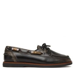 Półbuty PINKO. Czarne półbuty damskie Pinko, bez wzorów, bez obcasa, na płaskiej podeszwie, bez zapięcia. Za 1,399.00 zł.