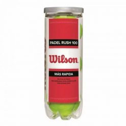 Słoik z 3 kulkami od padel Wilson Rush 100. Białe piżamy męskie Wilson, s, bez wzorów, z materiału, bez kołnierzyka, bez ramiączek, długie. Za 131.99 zł.
