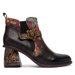 Botki Laura Vita. Czarne botki damskie Laura Vita, bez wzorów, bez obcasa, na słupku, bez zapięcia. Za 599.99 zł.