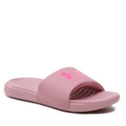 Klapki Under Armour. Czerwone klapki damskie Under Armour, bez wzorów, bez obcasa, bez zapięcia. Za 149.99 zł.