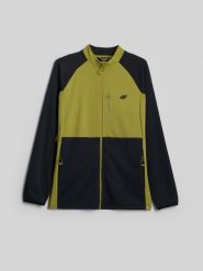 4F Bluza trekkingowa regular bez kaptura męska - zielona XL. Czarne bluzy męskie 4F, m, bez wzorów, klasyczne, bez ramiączek, bez kaptura. Za 199.99 zł.