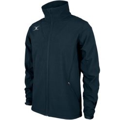 Kurtka Gilbert Pro Soft Shell Full Zip. Niebieskie kurtki męskie GILBERT, bez wzorów, z dresówki, sportowe, bez kaptura. Za 501.50 zł.