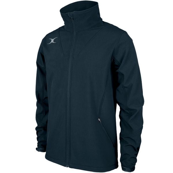 Kurtka Gilbert Pro Soft Shell Full Zip. Niebieskie kurtki męskie GILBERT, xs, bez wzorów, z dresówki, bez kaptura. Za 500.50 zł.