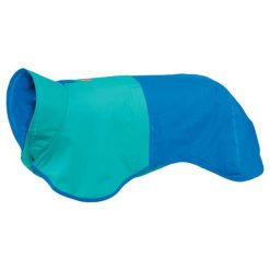 Kurtka przeciwdeszczowa dla psa Ruffwear Sun Shower Jacket. Niebieskie kurtki męskie RUFFWEAR, m, bez wzorów, bez kaptura. Za 314.99 zł.