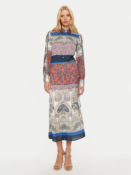 Guess Sukienka koszulowa Floriane W4BK90 WFQM2 Kolorowy Regular Fit. Sukienki damskie Guess, s, z aplikacjami, z syntetyku, bez kołnierzyka, bez ramiączek, koszulowe. Za 379.99 zł.