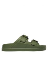 Blauer Klapki S6HOLLEY02/EVA Zielony. Zielone klapki męskie Blauer, bez wzorów, ze skóry, bez zapięcia. Za 199.99 zł.