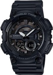 Zegarek Męski CASIO AEQ-110W-1BVDF. Zegarki męskie Casio, bez wzorów. Za 441.77 zł.