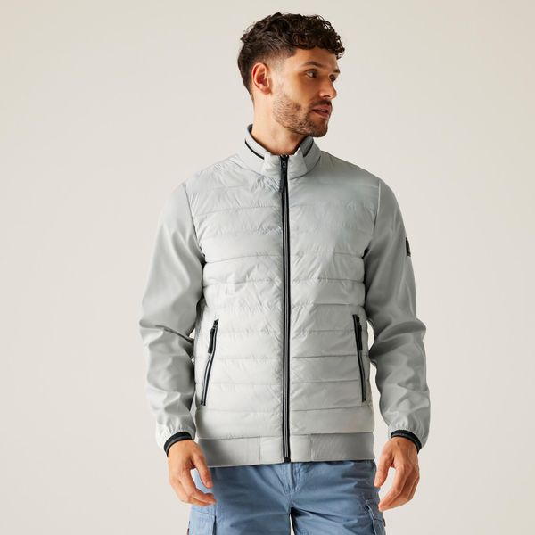 Kurtka turystyczna hybrydowa męska Brennon. Białe kurtki męskie Regatta, m, bez wzorów, z poliamidu, sportowe, bez kaptura. W wyprzedaży za 265.60 zł.