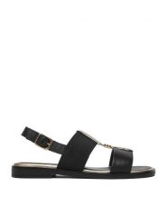 Lasocki Sandały CEO-WI16-FOXI-97 Czarny. Czarne sandały damskie Lasocki, bez wzorów, ze skóry, bez obcasa, na płaskiej podeszwie, bez zapięcia. Za 129.99 zł.