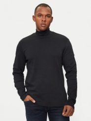 Blend Golf 20717343 Czarny Regular Fit. Czarne swetry męskie Blend, m, bez wzorów, z bawełny, bez kołnierzyka, bez ramiączek. Za 69.99 zł.