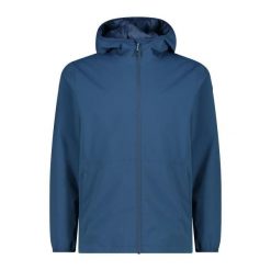 Kurtka przeciwdeszczowa z stałym kapturem CMP. Niebieskie kurtki męskie CMP, bez wzorów, sportowe. Za 342.20 zł.