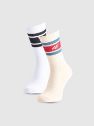 4F Skarpety casual za kostkę (2-pack) męskie - multikolor 39-42. Skarpety męskie 4F, bez wzorów, z materiału. Za 59.99 zł.