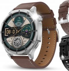 SMARTWATCH ZEGAREK MĘSKI ROZMOWY AMOLED 4GB POLSKIE MENU MP3 WODOODPORNY PL. Zegarki męskie JG Smart, bez wzorów. Za 229.99 zł.