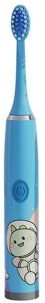 Szczoteczka soniczna dla dzieci 6-9 lat z kolorowym nadrukiem i motywami zwierzątek niebieska. Niebieskie szczoteczki soniczne R2 Invest. Za 46.99 zł.