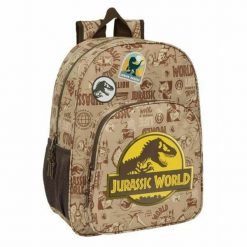 Plecak szkolny Jurassic World Beżowy. Brązowe plecaki męskie safta, bez wzorów, z poliesteru. Za 148.00 zł.
