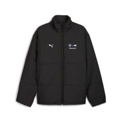 Kurtka z dresu Puma BMW MMS ESS+ PUFFER. Czarne kurtki męskie Puma, na zimę, m, bez wzorów, z dresówki, biznesowe, bez kaptura. Za 369.99 zł.