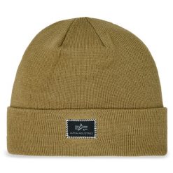 Czapka Alpha Industries. Brązowe czapki męskie Alpha Industries, na zimę, bez wzorów. Za 119.99 zł.