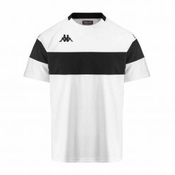 Jersey Kappa Dareto. Białe koszulki sportowe męskie Kappa, bez wzorów, z jersey, bez ramiączek, do piłki nożnej. Za 101.60 zł.