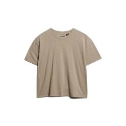 Koszulka damska Superdry Studios. Brązowe bluzki damskie Superdry, bez wzorów, bez kołnierzyka, bez ramiączek. Za 122.85 zł.