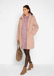 Sukienka dresowa z mieszanki bawełny. Brązowe sukienki damskie bonprix, bez wzorów, z bawełny, bez kołnierzyka, bez ramiączek. Za 109.99 zł.