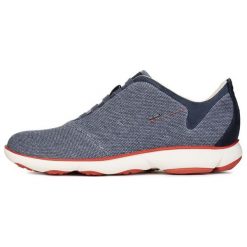 Geox tenisówki męskie Nebula 40 ciemny niebieski. Niebieskie trampki męskie Geox, bez wzorów, bez zapięcia. W wyprzedaży za 459.00 zł.