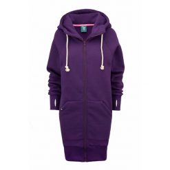Bluza sportowa rozpinana z kapturem damska DEEP TRIP Luzak. Fioletowe bluzy damskie DEEP TRIP, l, bez wzorów, z bawełny, sportowe, bez ramiączek, z kapturem. Za 389.00 zł.