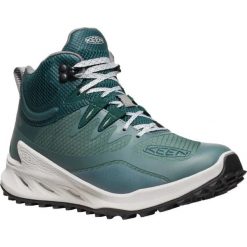 KEEN Zionic Mid WP W damskie wodoodporne buty trekkingowe Dark Forest/Sea Moss. Szare obuwie trekkingowe damskie Keen, bez zapięcia. Za 612.99 zł.