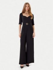 Rinascimento Kombinezon CFC0125323003 Czarny Wide Leg. Czarne sukienki damskie Rinascimento, xs, bez wzorów, z syntetyku, bez kołnierzyka, bez ramiączek. Za 459.99 zł.