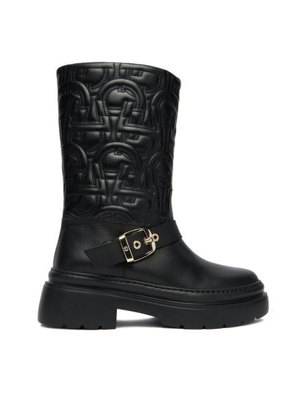 Aigner Botki 1252010 Czarny. Czarne botki damskie Aigner, bez wzorów, ze skóry, bez obcasa, na płaskiej podeszwie, bez zapięcia. Za 1,519.00 zł.