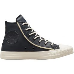 Trampki Converse Chuck Taylor All Star, Kobiety. Czarne trampki i tenisówki damskie Converse, bez wzorów, ze skóry ekologicznej, bez zapięcia. Za 490.00 zł.