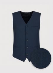 Granatowa kamizelka garniturowa P22WF-8G-004-G-S. Garnitury męskie Pako Lorente, s, bez wzorów, z elastanu. Za 129.99 zł.
